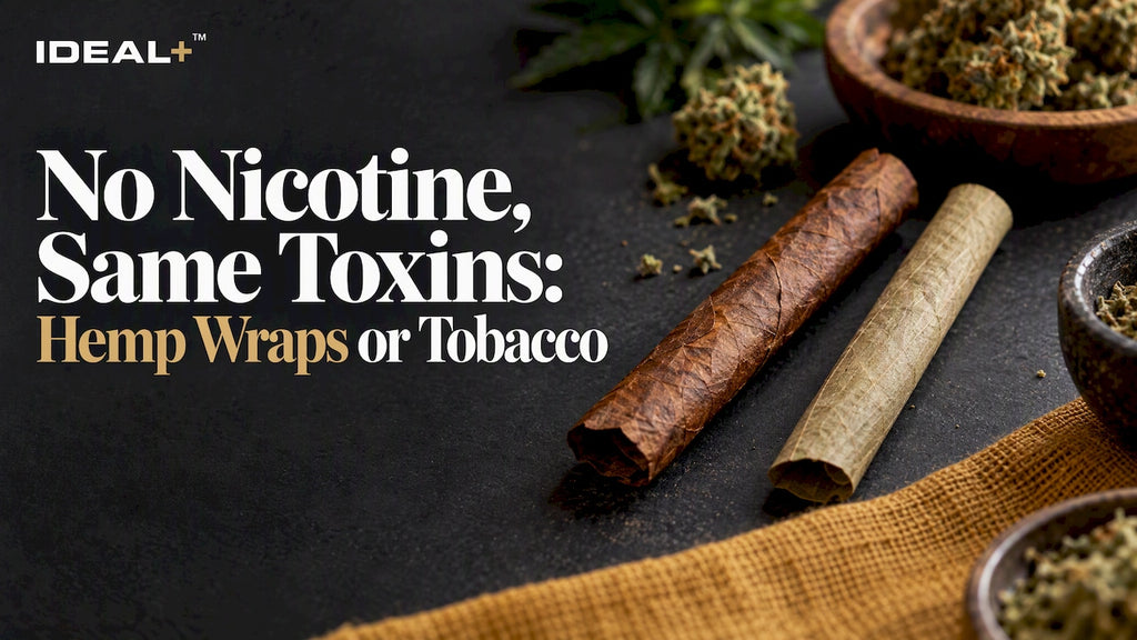 Unlit hemp and tobacco wraps side by side